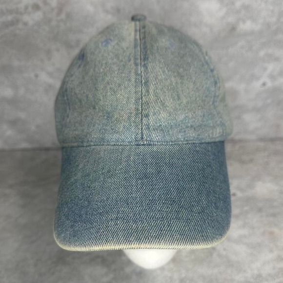 Blue and white denim cap with adjustable strap #denimcap - Picture 1 of 5